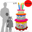 Pastel inflable cumpleaños 6ft con velas decoración exterior