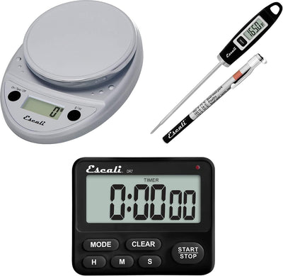 Báscula cocina digital P115C cromada 11lb termómetro DH1 negro