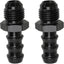 6AN macho acampanado 3/8 adaptador aluminio negro pack 2