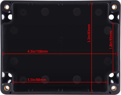 Caja electrónica plástico 2 pzas 4.53x3.54x2.17pulg