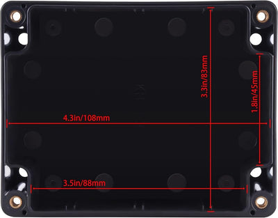 Caja electrónica plástico 2 pzas 4.53x3.54x2.17pulg