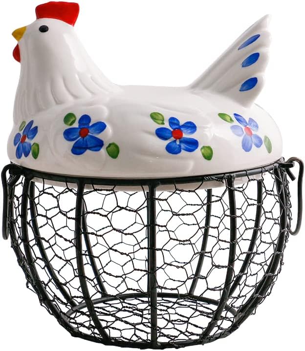 Cesta almacenamiento huevos estilo granja cocina