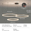 Lámpara colgante LED circular 3 anillos regulable