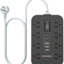 Regleta alimentación 8 tomas CA 6 puertos USB 1080J alta potencia