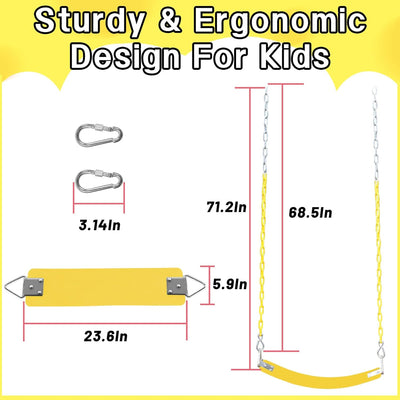 Set columpio para niños y adultos con cadena 168cm acero