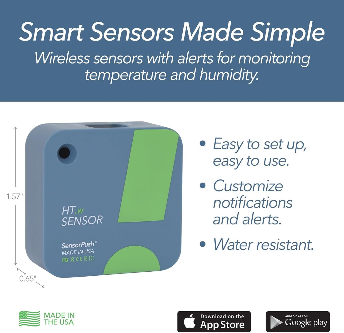 Sensor temperatura y humedad con app resistente al agua