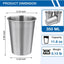 Vasos acero inox 12oz set 8 para bar y hogar