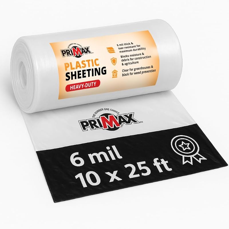 Lámina plástico 6 mil 10x25' impermeable UV