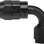 Conexión manguera PTFE codo aluminio negro 90grados