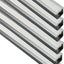 6 Pzas Perfiles LED Aluminio 1.0m Cubierta Silicona Gris