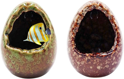 2 Pzas Adornos Cerámica para Pecera Acuario