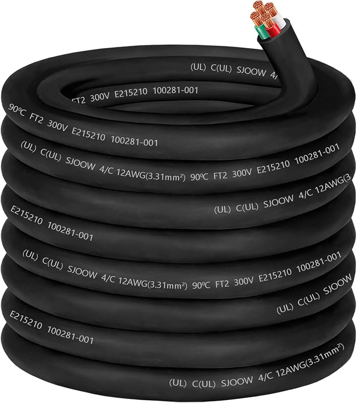 Cable SJOOW 12/4 100 ft 300V 4 conductores