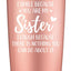 Vaso 20oz color oro rosa regalo hermana cumpleaños