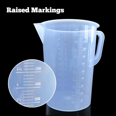 Vaso plástico 169.1oz con asa taza medidora transparente