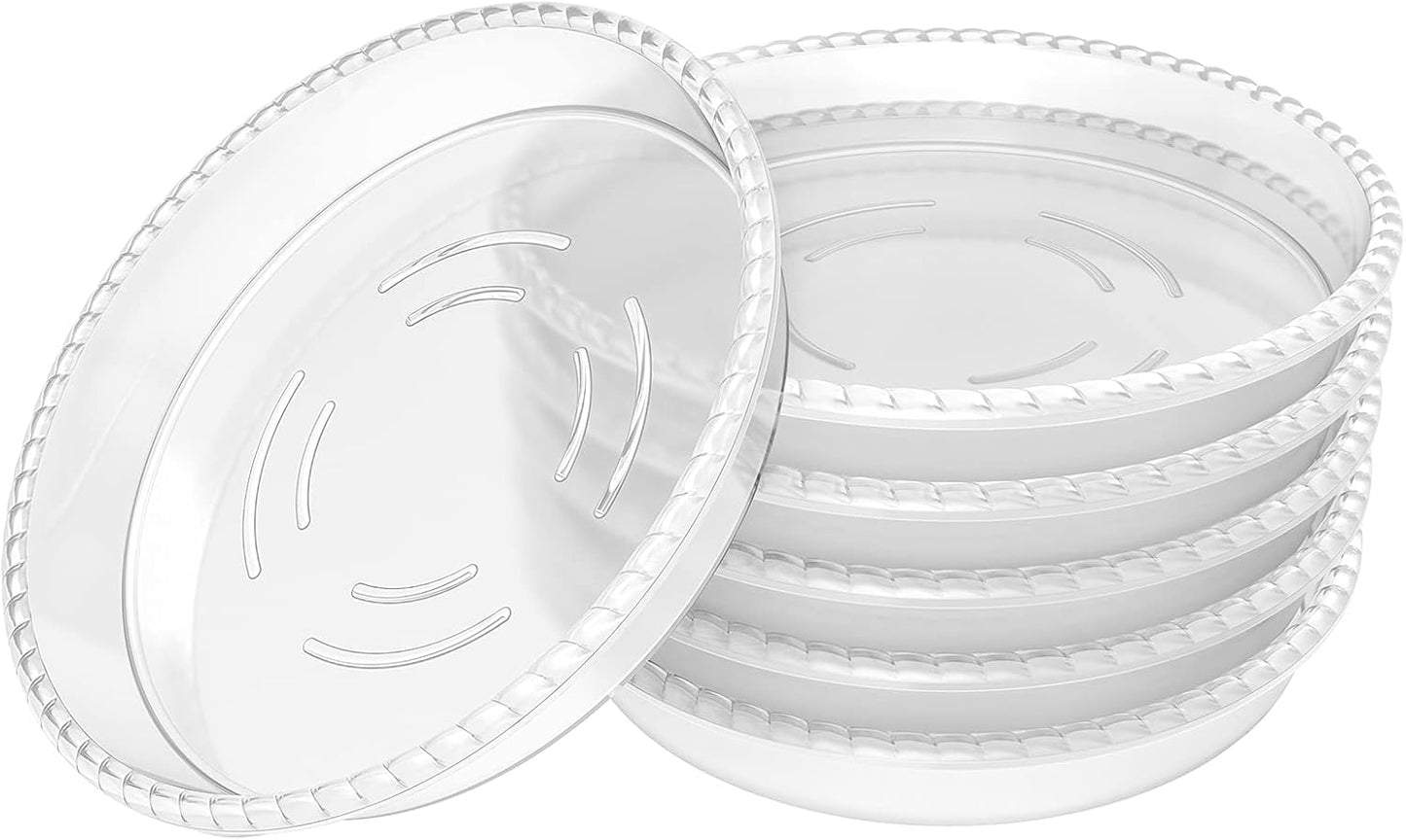 6 Pzas Platillos Transparentes 5pulg para Macetas Resistente