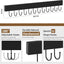Soporte llaves pared 24 ganchos ajustables madera color