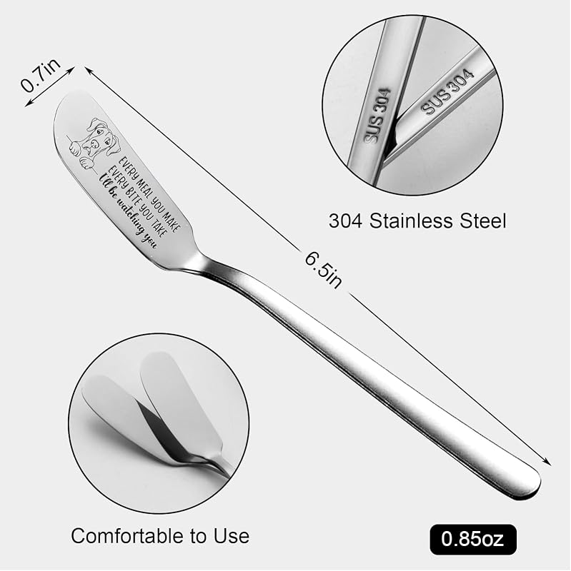 Cuchillo de mantequilla grabado para amantes del gran danés