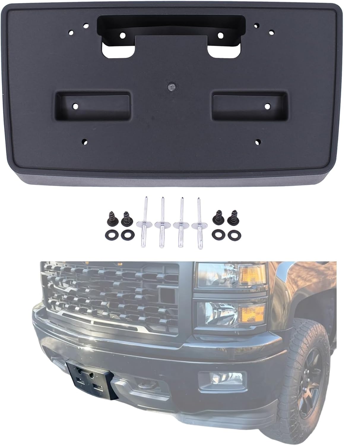 Cubierta soporte placa matrícula Chevrolet Silverado