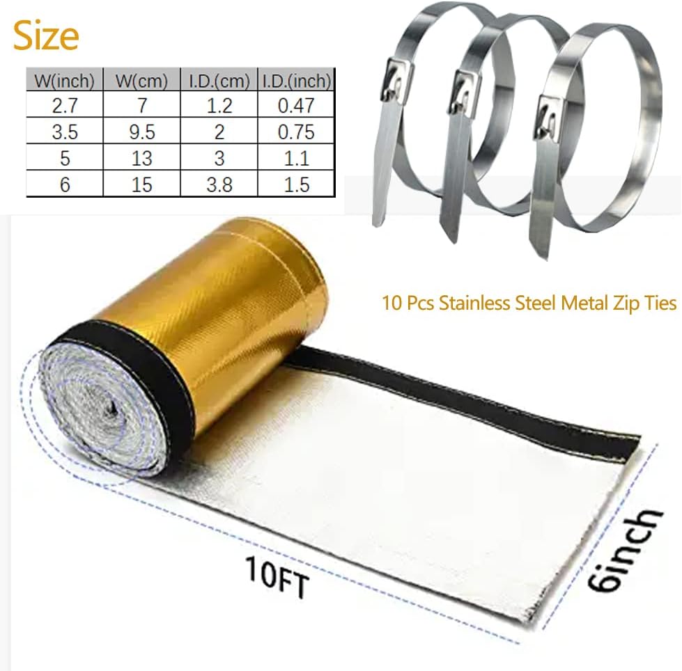 Funda térmica para tubo escape 1.5'' x 3.05m