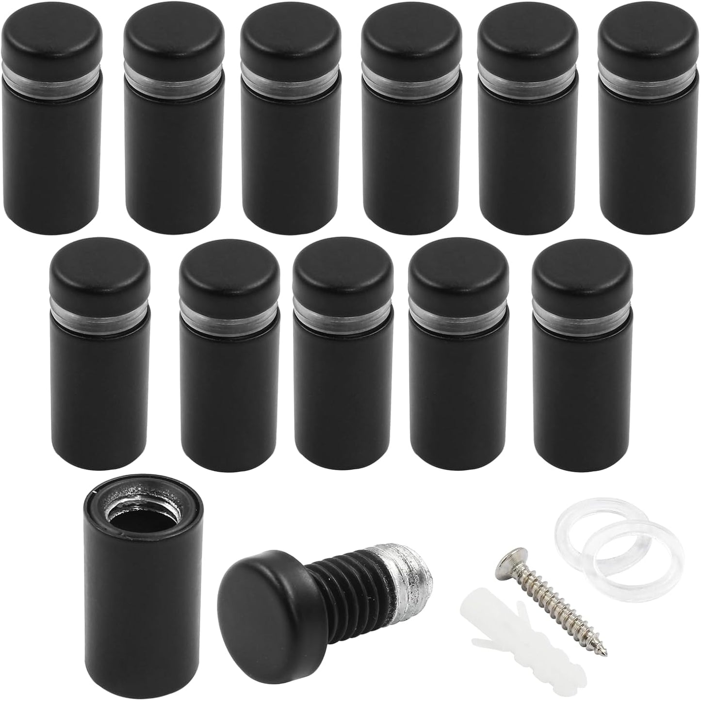 Tornillos separadores 1/2x1 12pzas soportes acrílicos pared