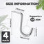 4 Soportes centrales barra armario 1.5" metal resistente
