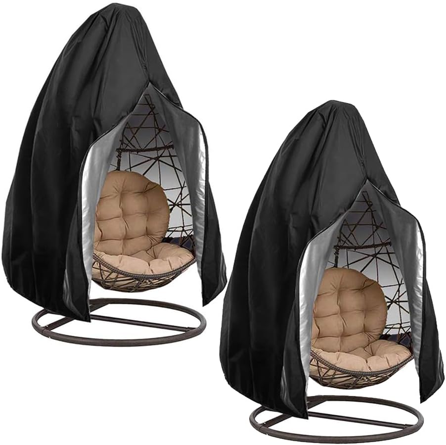 Fundas sillas tipo huevo patio con cremallera impermeables