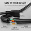 Cable extensión negro 6ft 2unid 16/3 impermeable 3 clavijas
