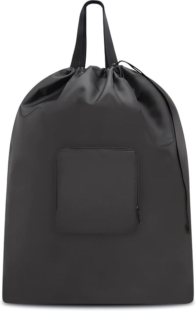 Bolsa lavandería viaje con asas para ropa sucia negro