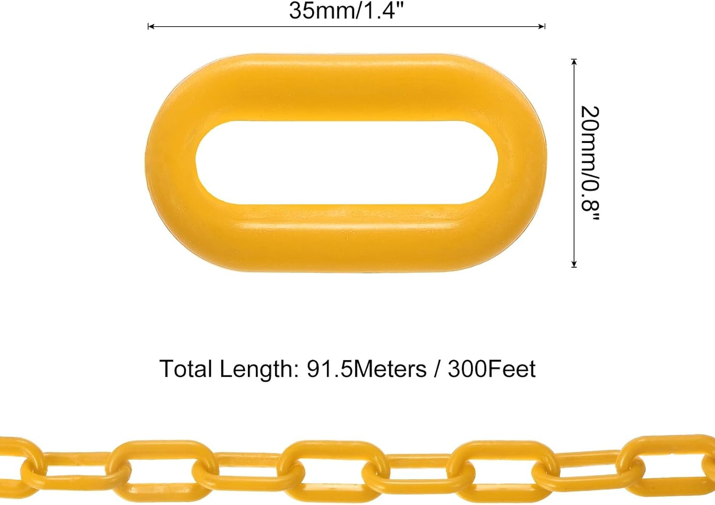 Cadena barrera plástica 300ft para puerta construcción
