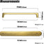 2 Tiradores Gabinete Oro Cepillado Placa Larga 7.6"