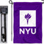 Bandera jardín New York Violets con soporte