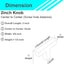 20 Manijas Acero Inox 304 2" para Gabinete Negro Mate