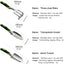 Set 3 herramientas jardinería acero mango ergonómico