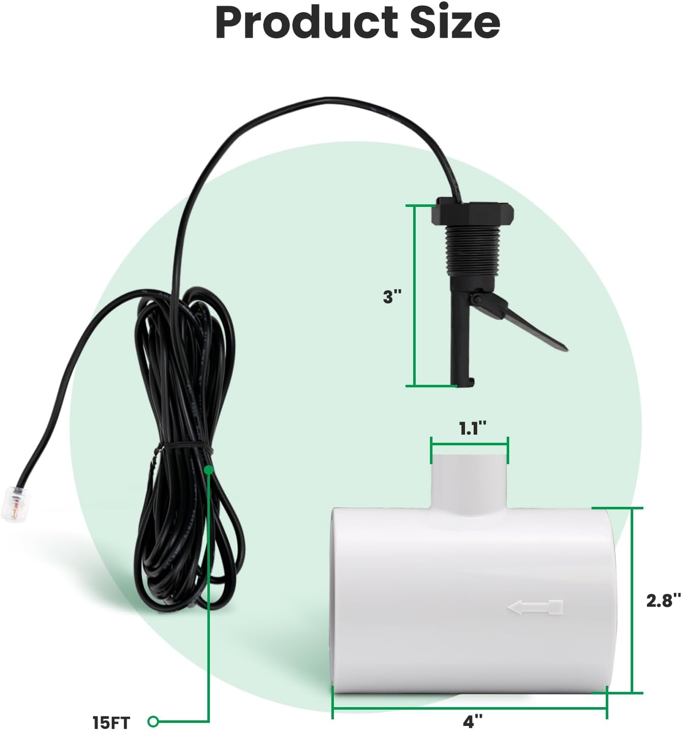 Interruptor flujo piscina Hayward 15pies cable