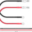 Cables batería inversor corriente con lengüetas 5/16pulg cobre OFC 6AWG