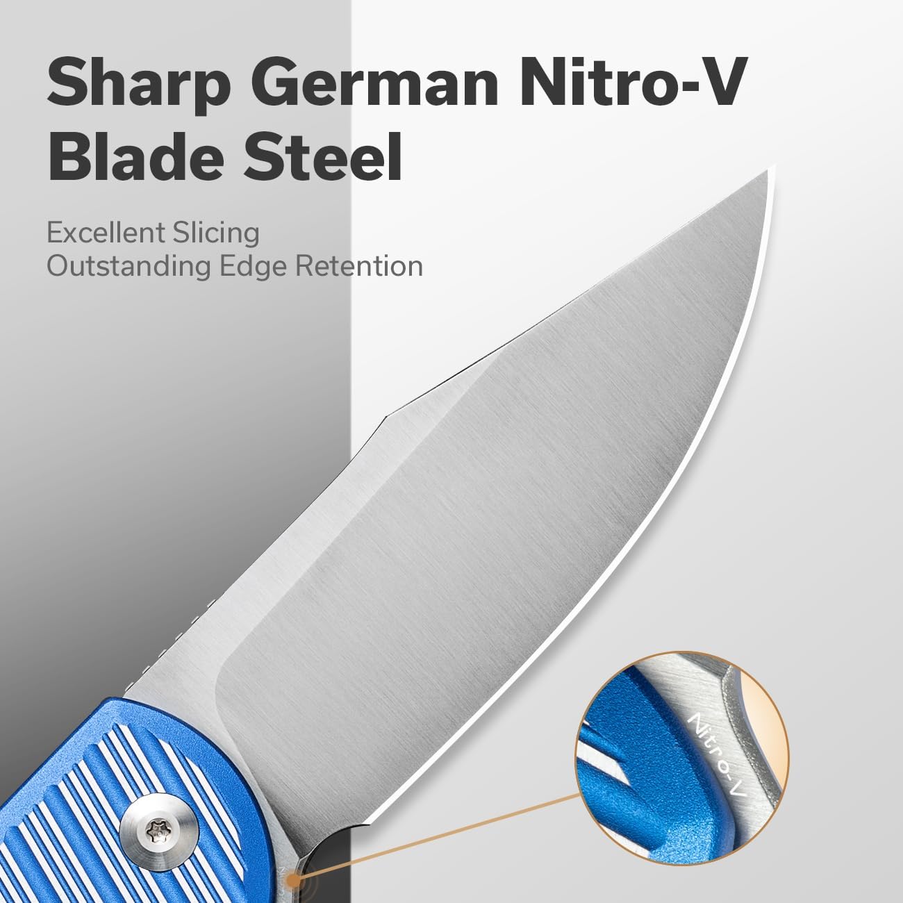 Cuchillo plegable acero Nitro-V 3.3pulg mango aluminio EDC