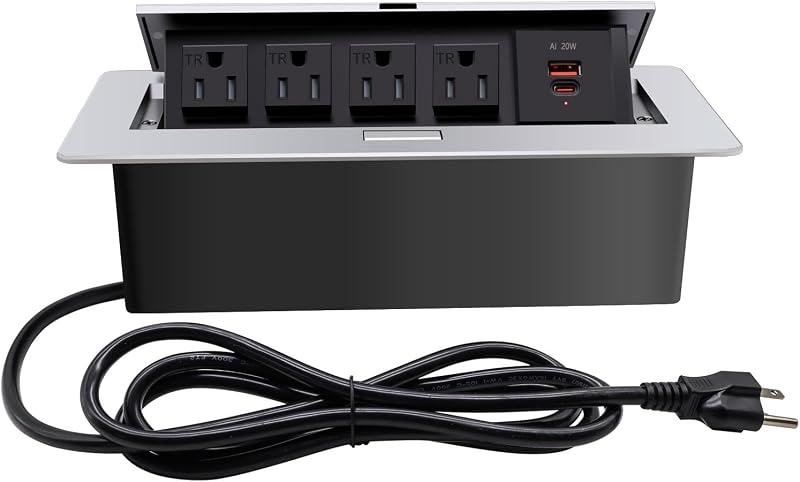 Toma corriente emergente con 4 USB-C PD 20W oficina