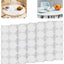 60 Clips Transparentes para Mantel Adhesivos Doble Cara