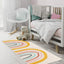 Alfombra área arco iris 2'2"x3'11" marfil/amarillo