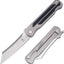 Cuchillo plegable acero S35VN fibra carbono bloqueo estilo