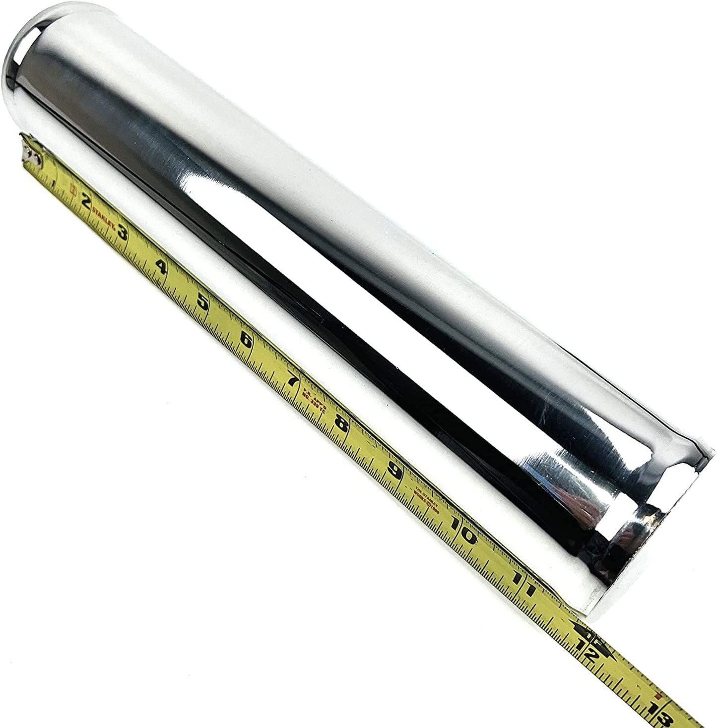 Tubo aluminio pulido universal 12" 4" recto turbo