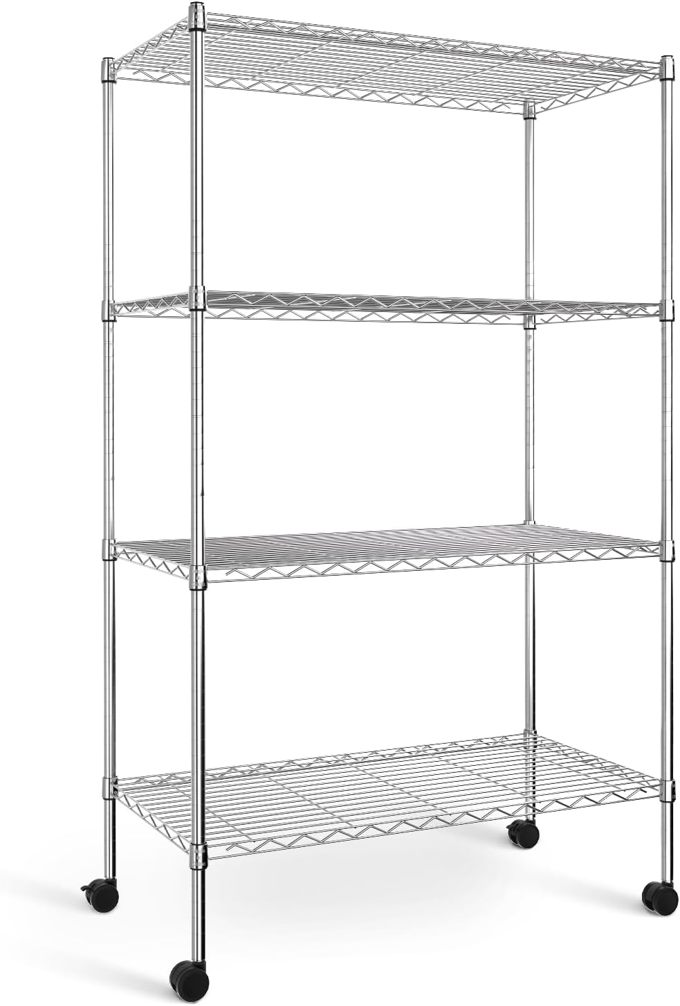 Estantería 4 niveles cromada 35x17.7x61"