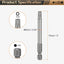 5 Pzas Broca Torx T30 1/4 Hex 3in Magnética Sin Punta