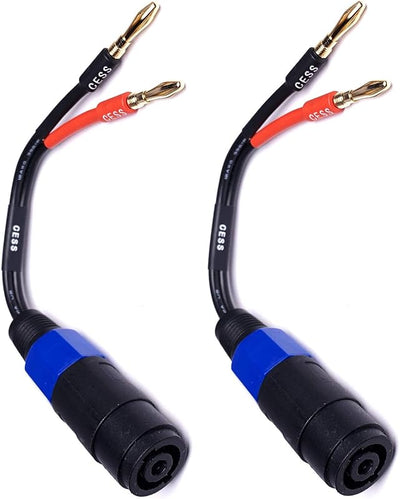 Cable adaptador banana a Speakon 12AWG set 2
