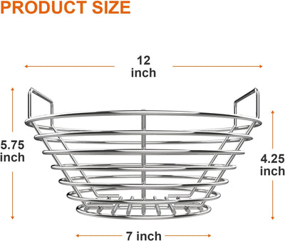 Cesta ceniza acero inox para parrilla huevos medianos y grandes