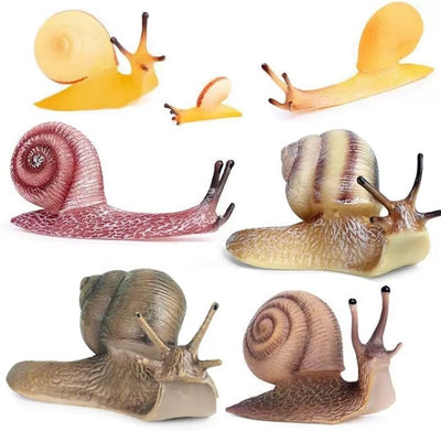 7 figuras caracol miniatura jardín hadas decoración