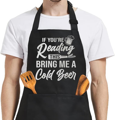 Delantal para hombre con bolsillos para cocina BBQ cumpleaños padre