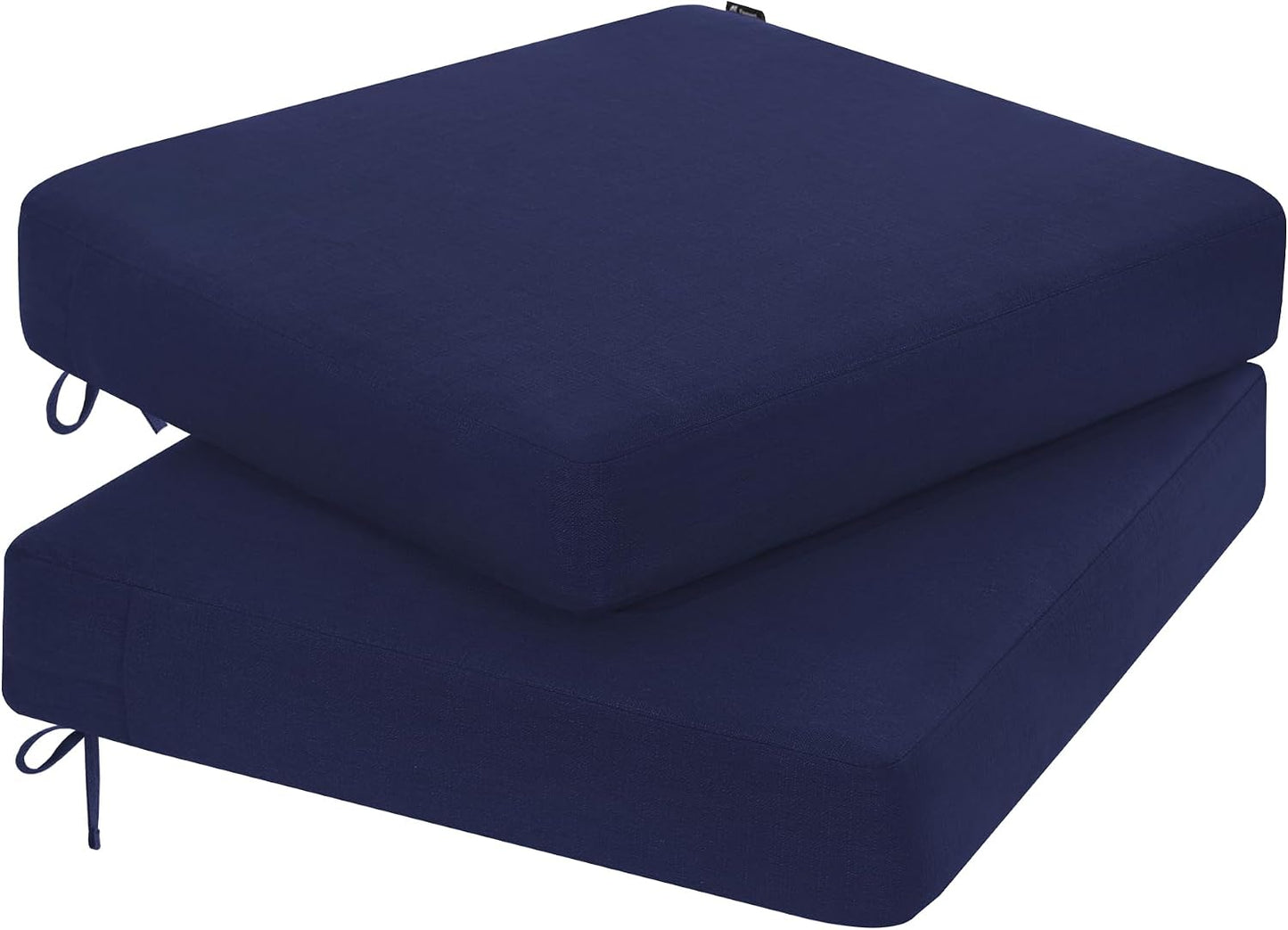 2 Cojines Silla Exterior 19x19x3" Resistentes Agua Azul