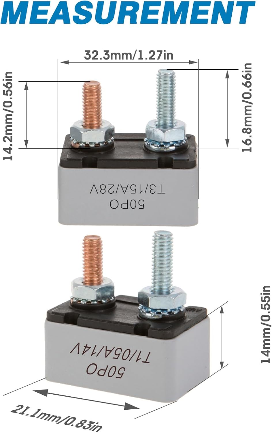 Disyuntores tipo perno manual 30A 1 pack E536