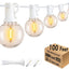 Guirnalda luces blancas exteriores 100ft 52 bombillas G40